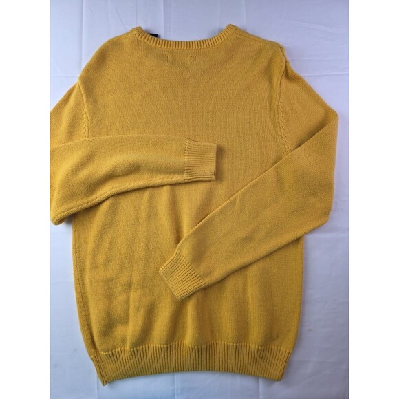 Chaps Ralph Lauren Men's Size Medium Yellow Long Sleeve Sweater - Picture 6 of 7